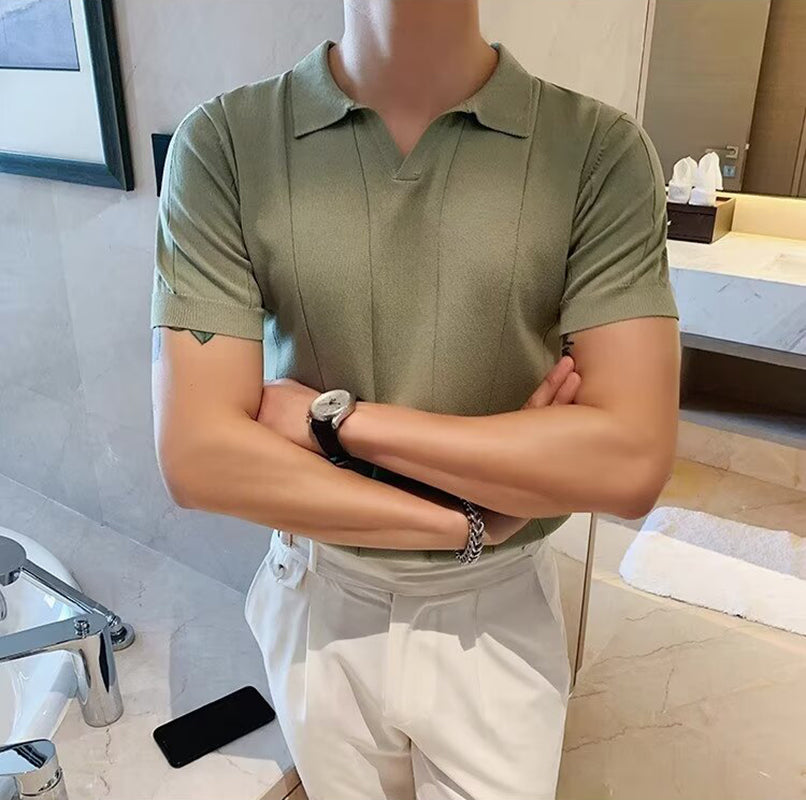 Regular Fit Polo Collar Tshirt