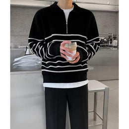 Men Striped Pullover