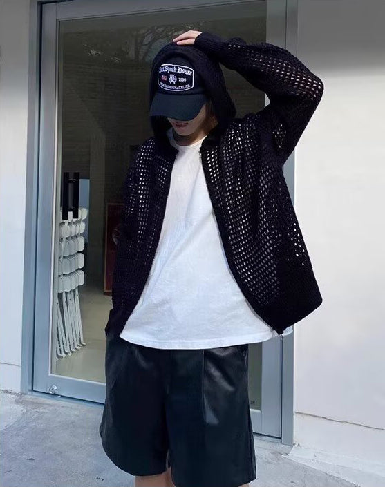 Hooded Neck Long Sleeves Shrug