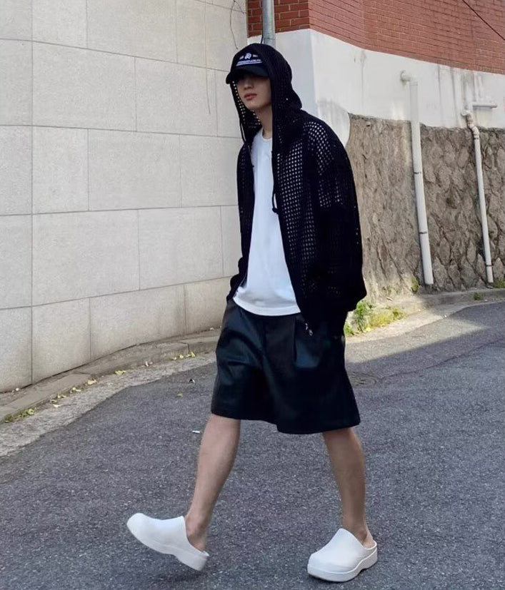Hooded Neck Long Sleeves Shrug