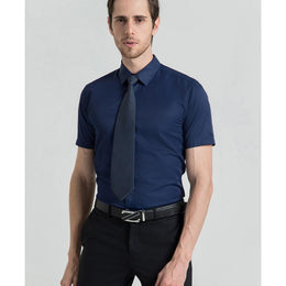 Men Slim Fit Solid Spread Collar Formal Shirt