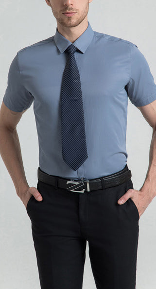 Men Slim Fit Solid Spread Collar Cotton Formal Shirt