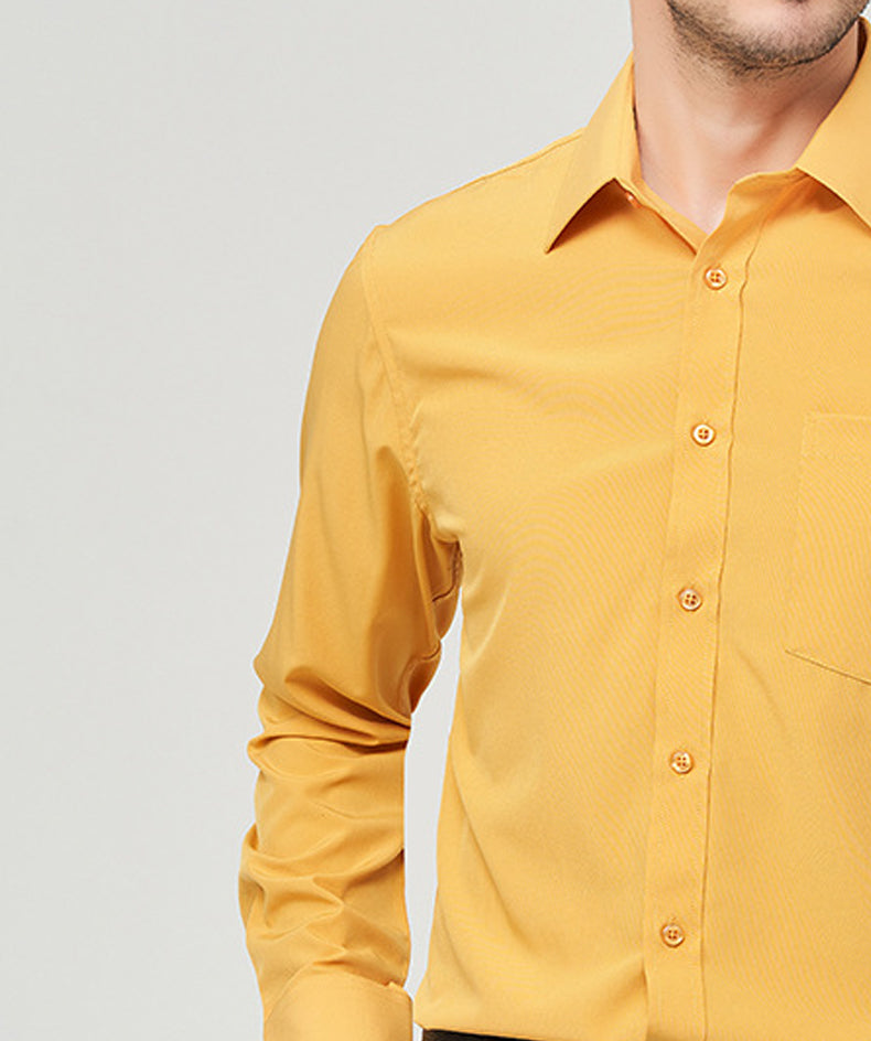 Cutaway Collar Long Sleeves Formal Shirt