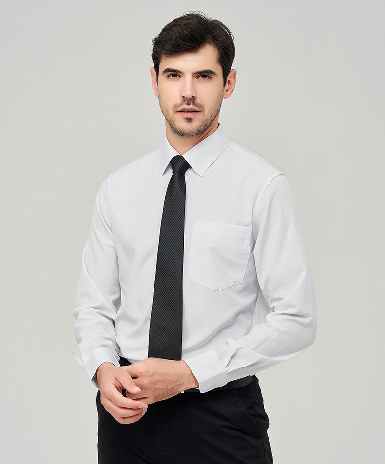 Men Solid Spread Collar Cotton Formal Shirt