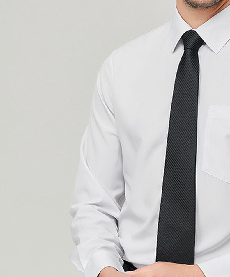 Men Solid Spread Collar Cotton Formal Shirt