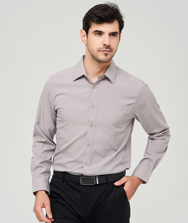Men Solid Spread Collar Casual Shirt