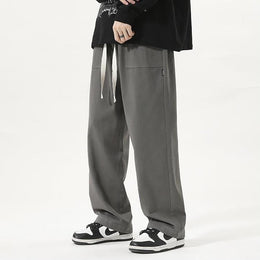 Men Solid Straight Fit Culottes Trousers