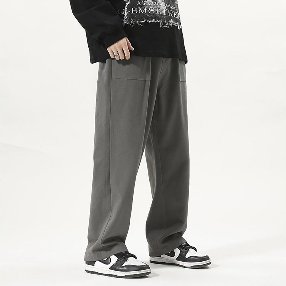 Men Solid Straight Fit Culottes Trousers