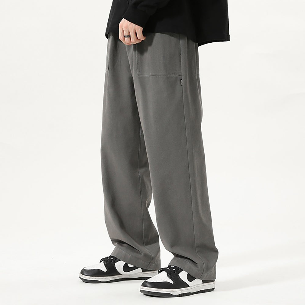 Men Solid Straight Fit Culottes Trousers