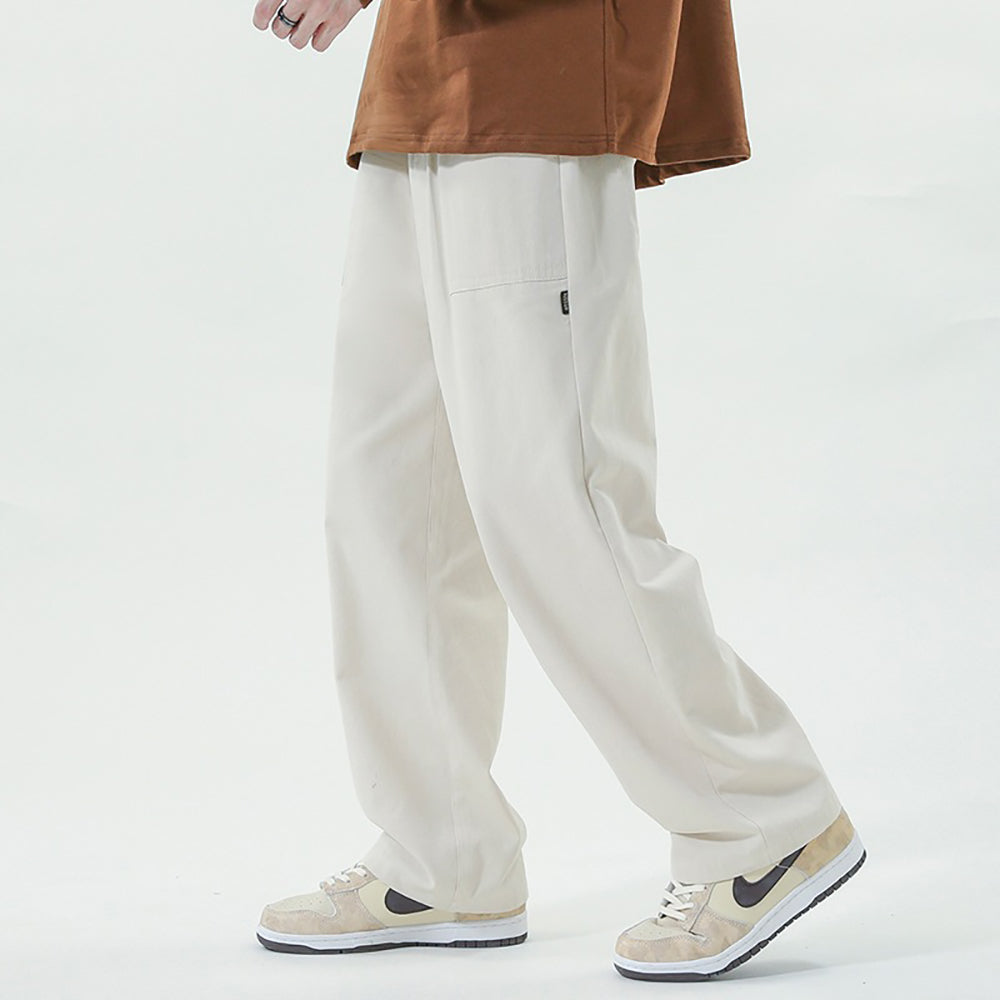 Men Solid Straight Fit Culottes Trousers