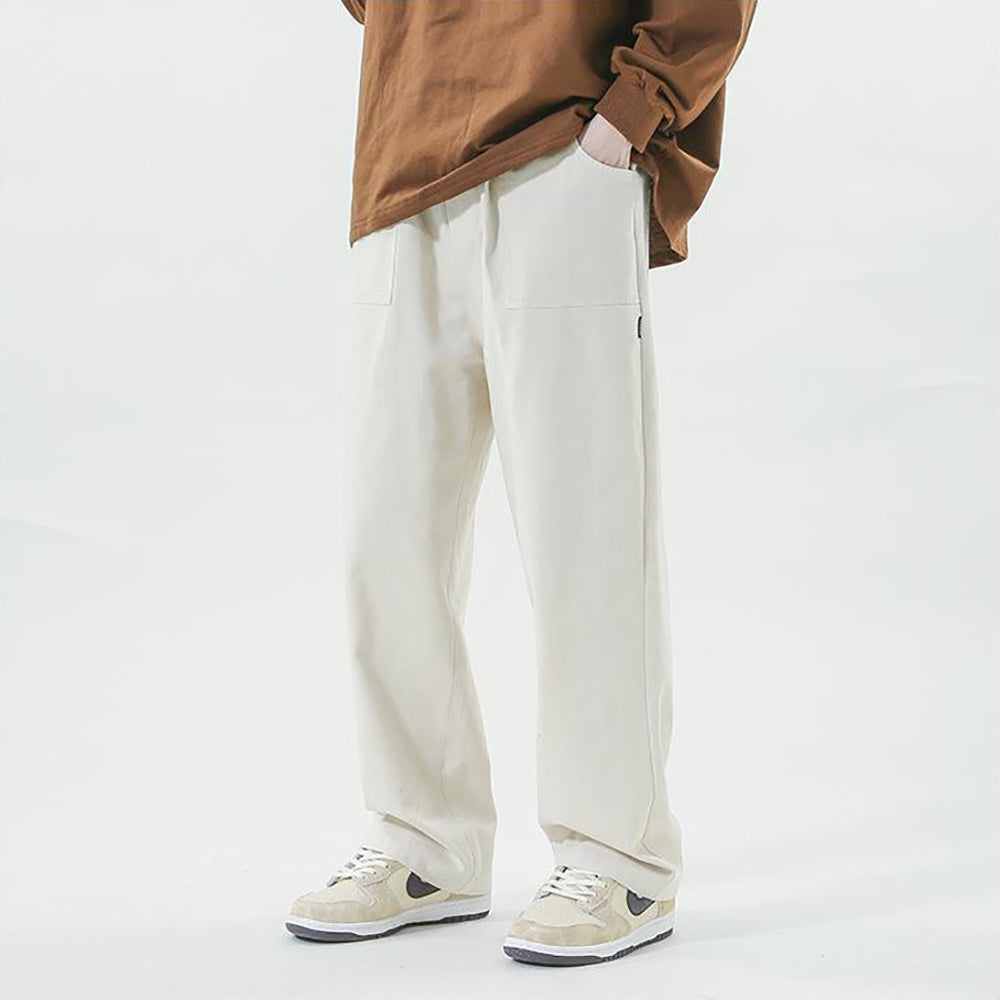 Men Solid Straight Fit Culottes Trousers