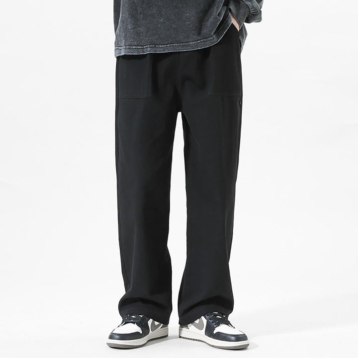Men Straight Fit Mid-Rise Trouser