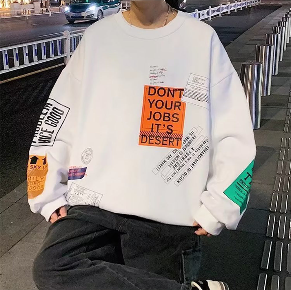 Men Typography Printed Sweatshirt