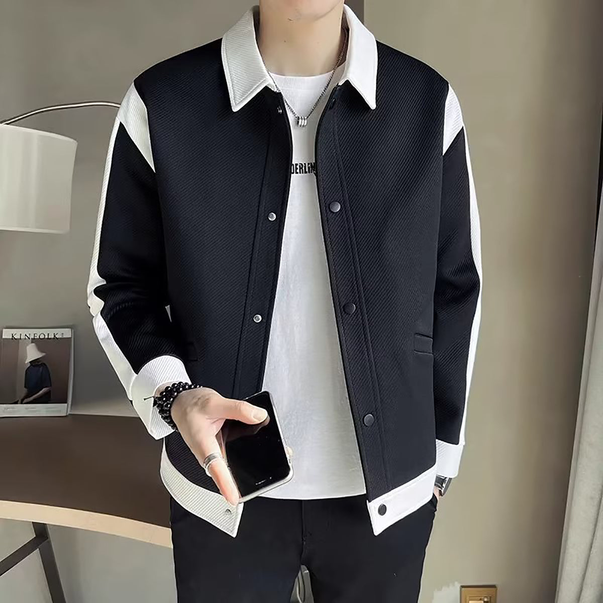 Men Colourblocked Casual Tailored Jacket
