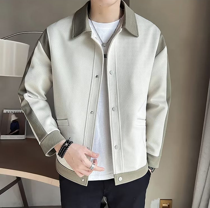 Men Colourblocked Spread Collar Tailored Jacket