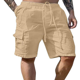 Men Regular Fit Mid-Rise Cargo Shorts