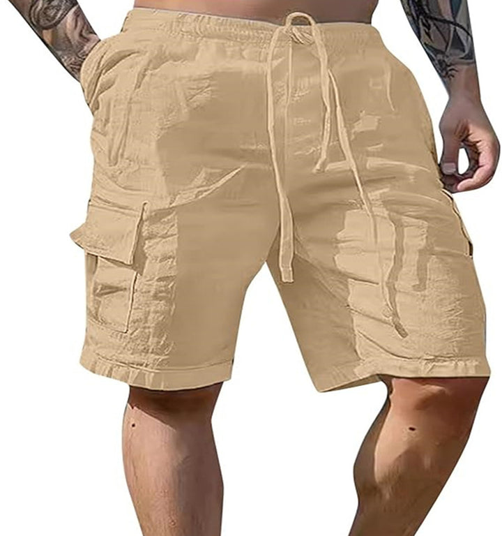 Men Regular Fit Mid-Rise Cargo Shorts