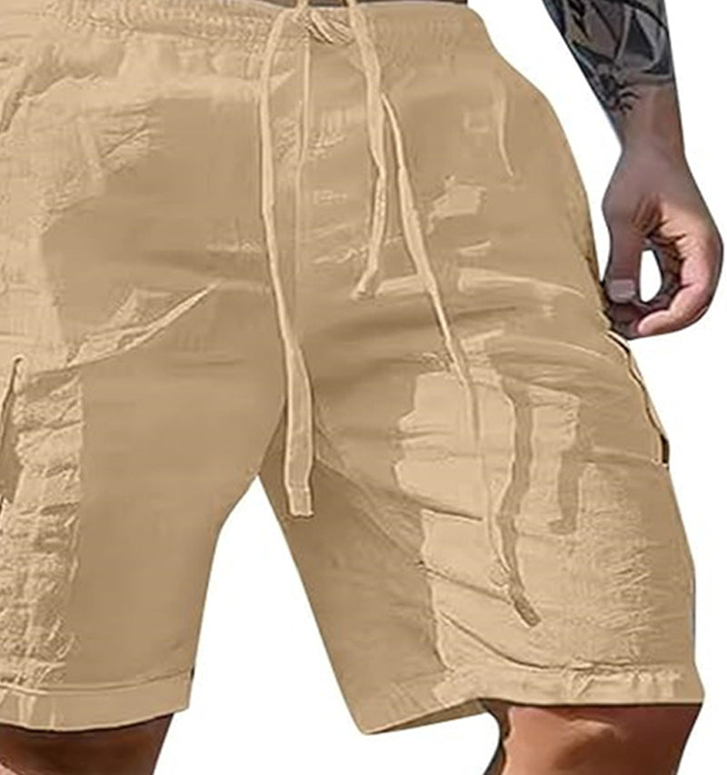 Men Regular Fit Mid-Rise Cargo Shorts