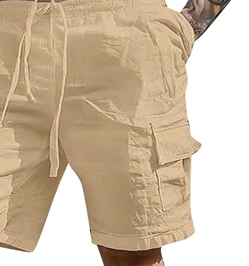 Men Regular Fit Mid-Rise Cargo Shorts