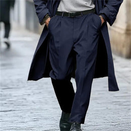 Men Easy Wash Mid-Rise Formal Trousers