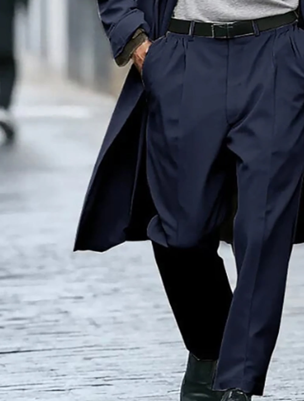 Men Easy Wash Mid-Rise Formal Trousers