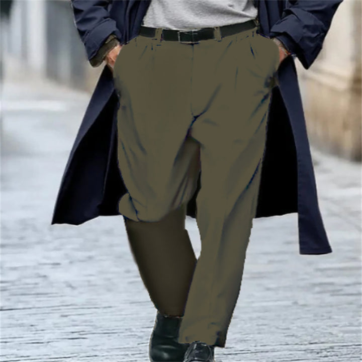 Men Easy Wash Mid-Rise Formal Trouser