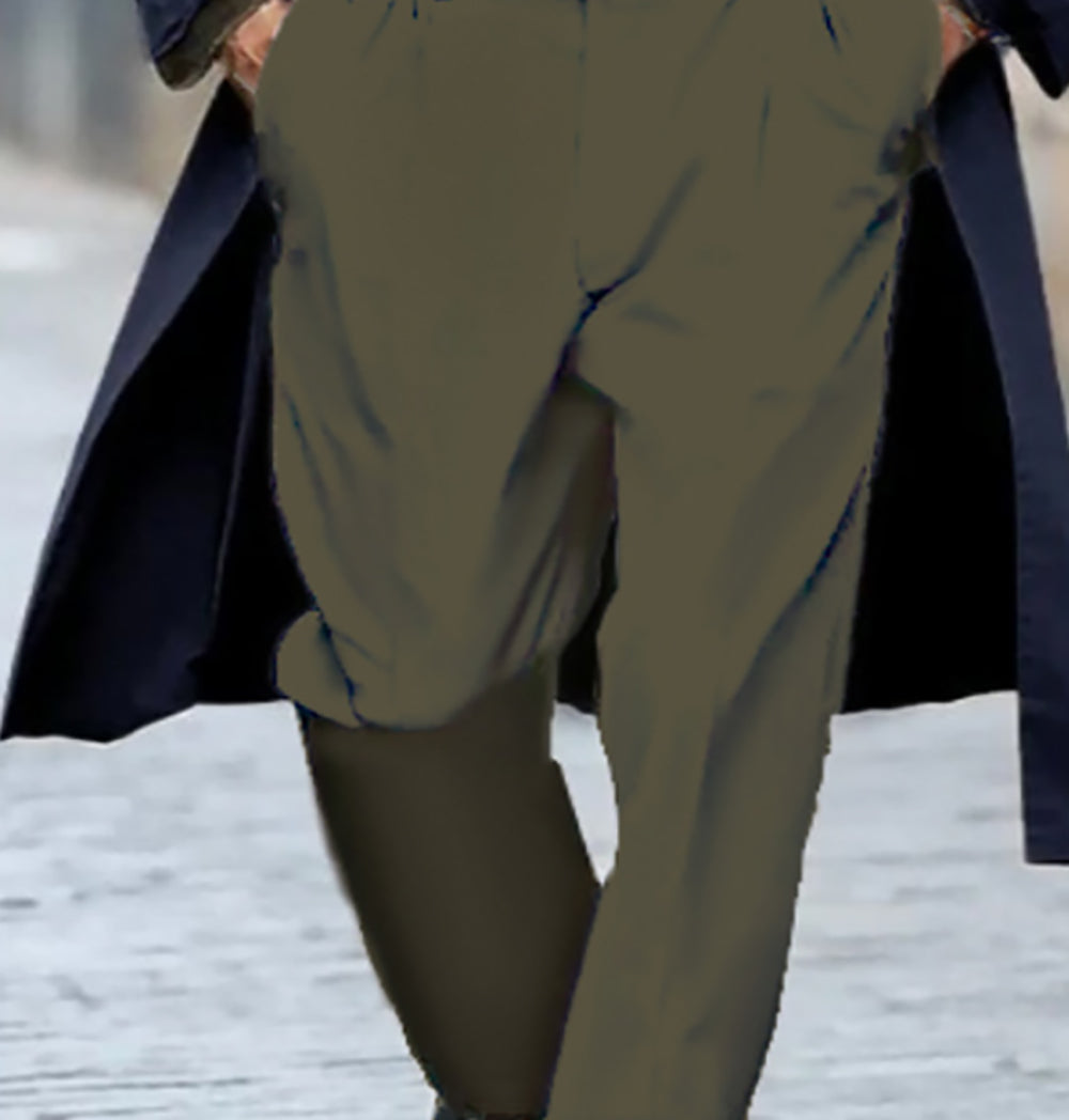 Men Easy Wash Mid-Rise Formal Trouser