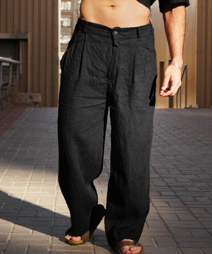 Men Regular Fit Easy Wash Trousers