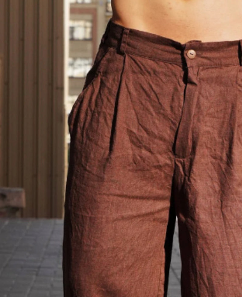Solid Mid-Rise Regular Trousers