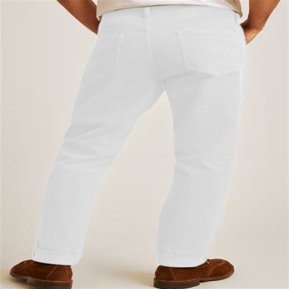 Men Easy Wash Mid Rise Solid Formal Trousers