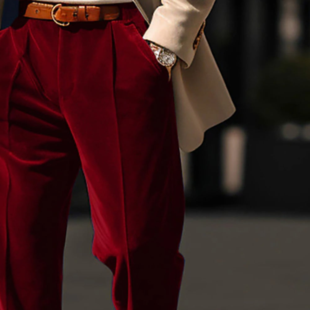 Men Regular Fit Mid-Rise Formal Trouser