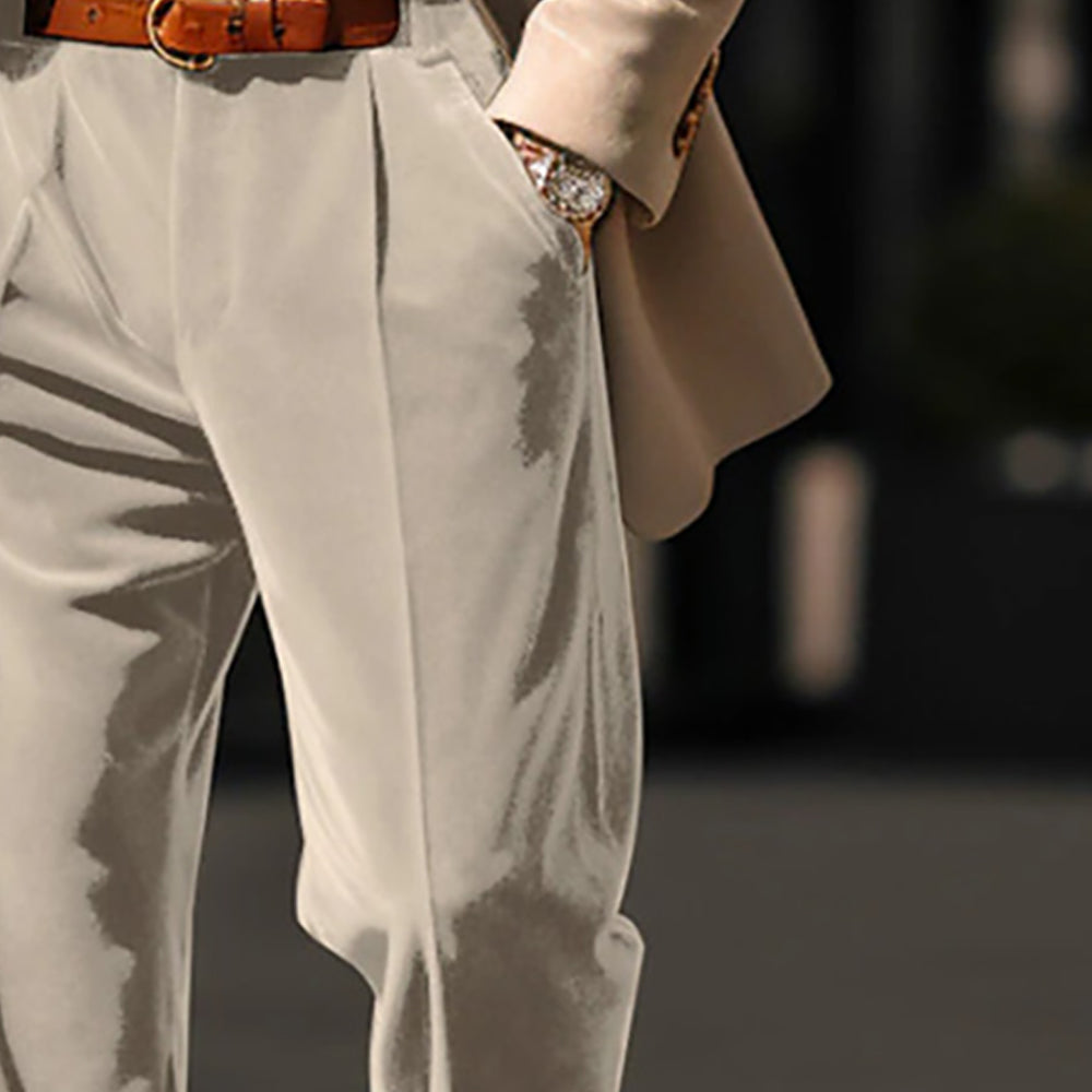 Men Mid-Rise Trousers