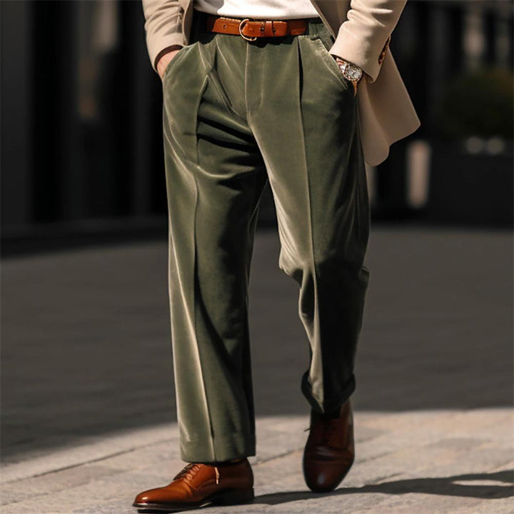 Men Easy Wash Regular Fit Mid-Rise Formal Trouser