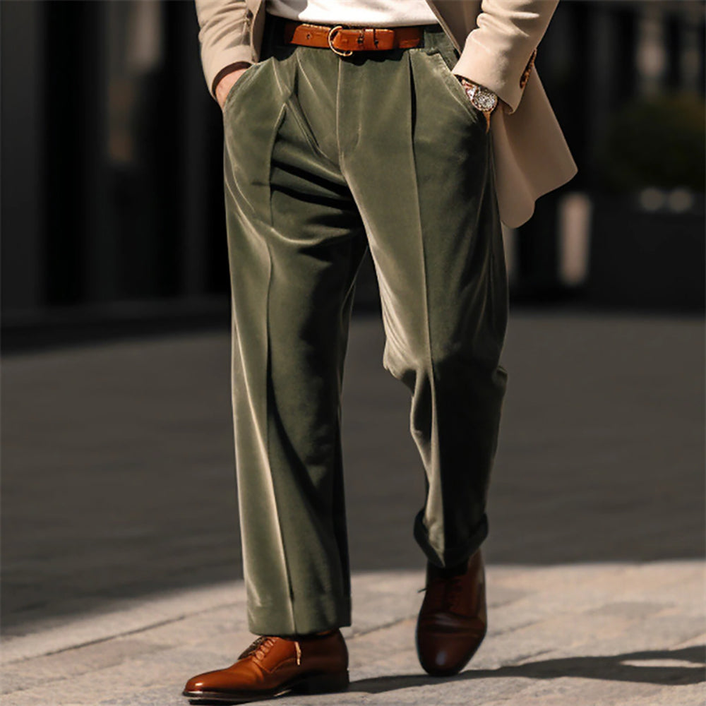 Men Easy Wash Regular Fit Mid-Rise Formal Trouser