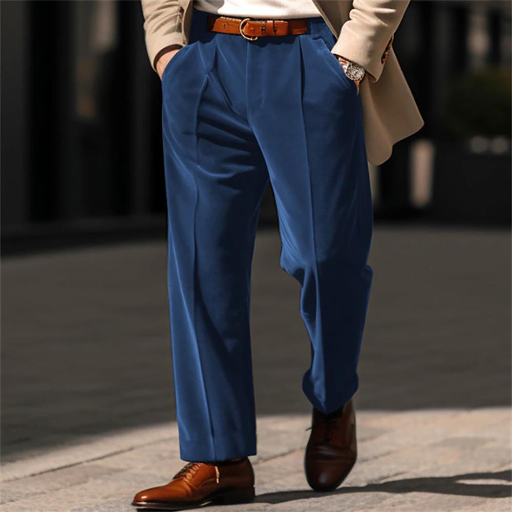 Men Easy Wash Mid-Rise Regular Trousers