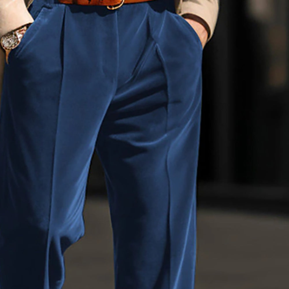 Men Easy Wash Mid-Rise Regular Trousers