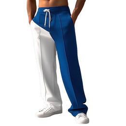 Men Colourblocked Mid-Rise Easy Wash Trousers