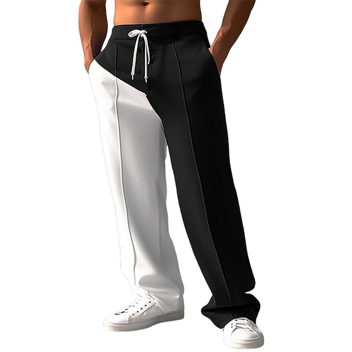 Men Mid-Rise Colourblocked Easy Wash Trousers