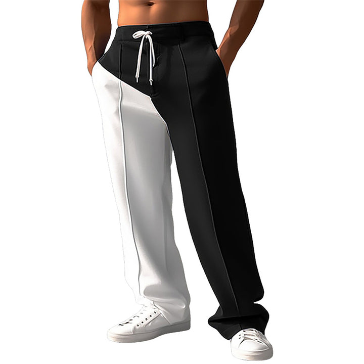 Men Mid-Rise Colourblocked Easy Wash Trousers
