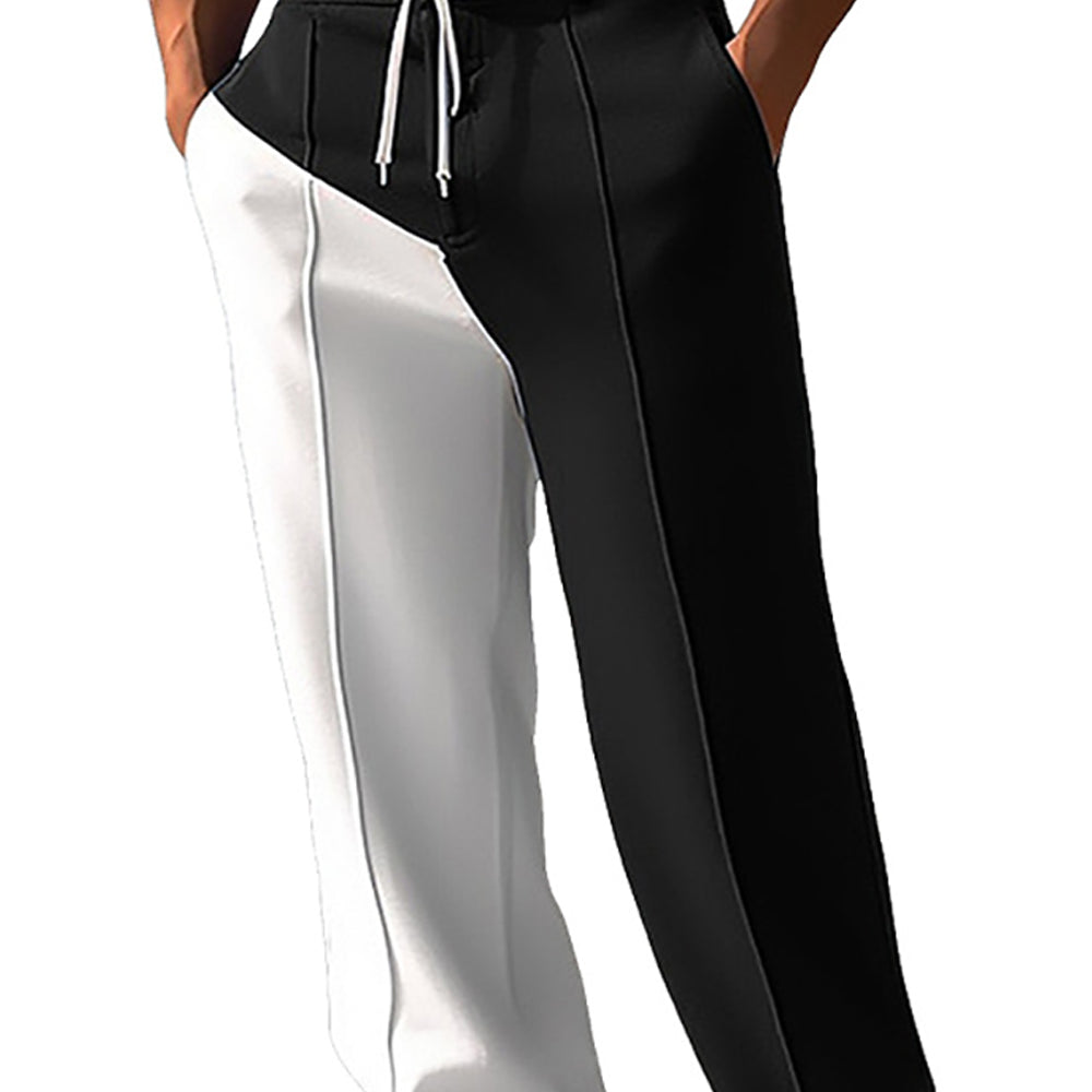 Men Mid-Rise Colourblocked Easy Wash Trousers