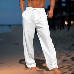 Men Loose Fit Mid-Rise Peg Trousers