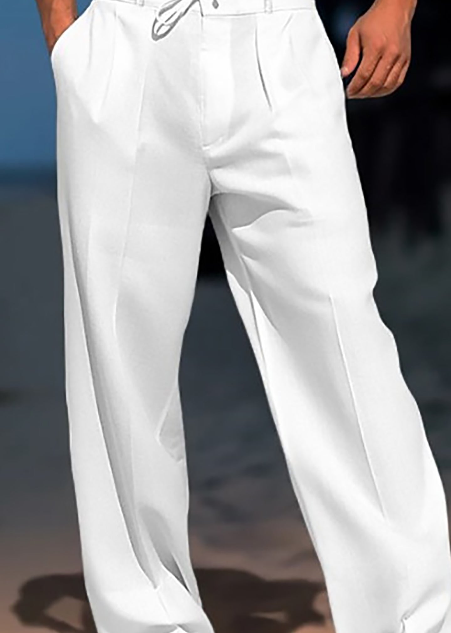 Men Loose Fit Mid-Rise Peg Trousers