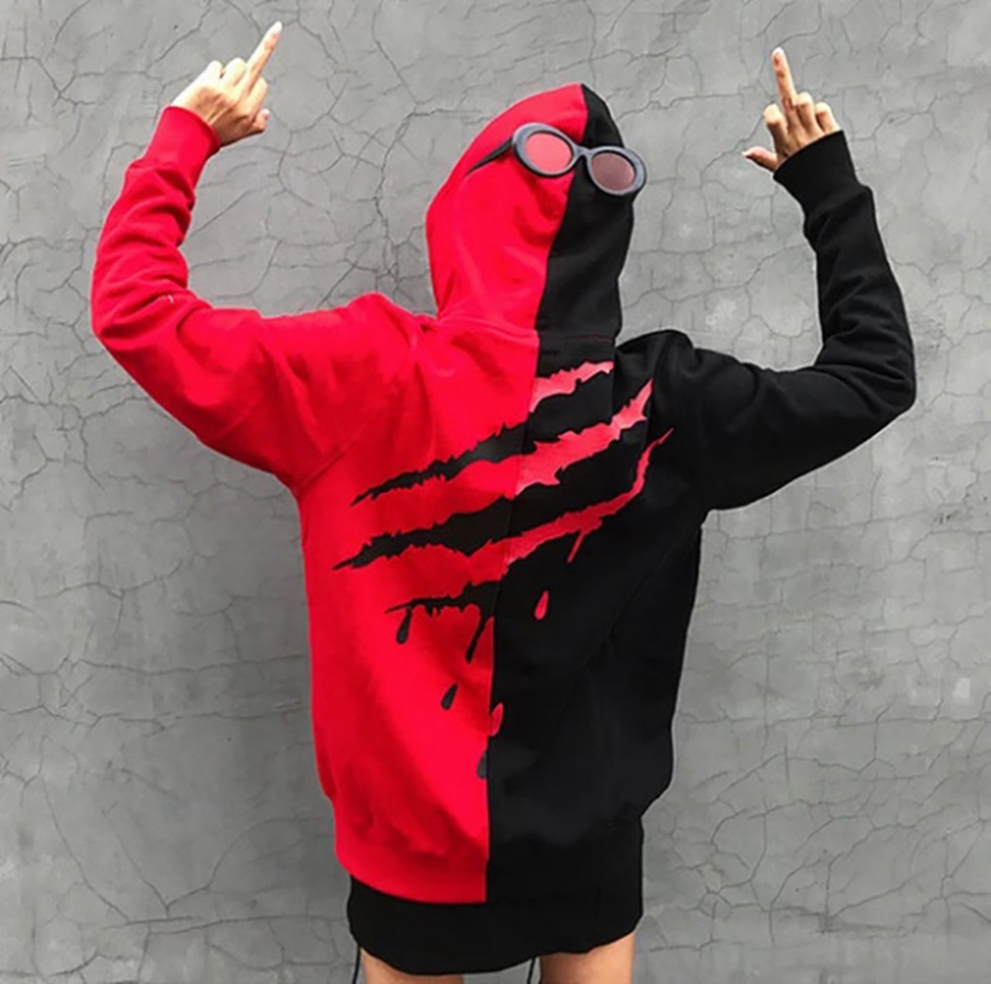 Men Printed Hooded Sweatshirt