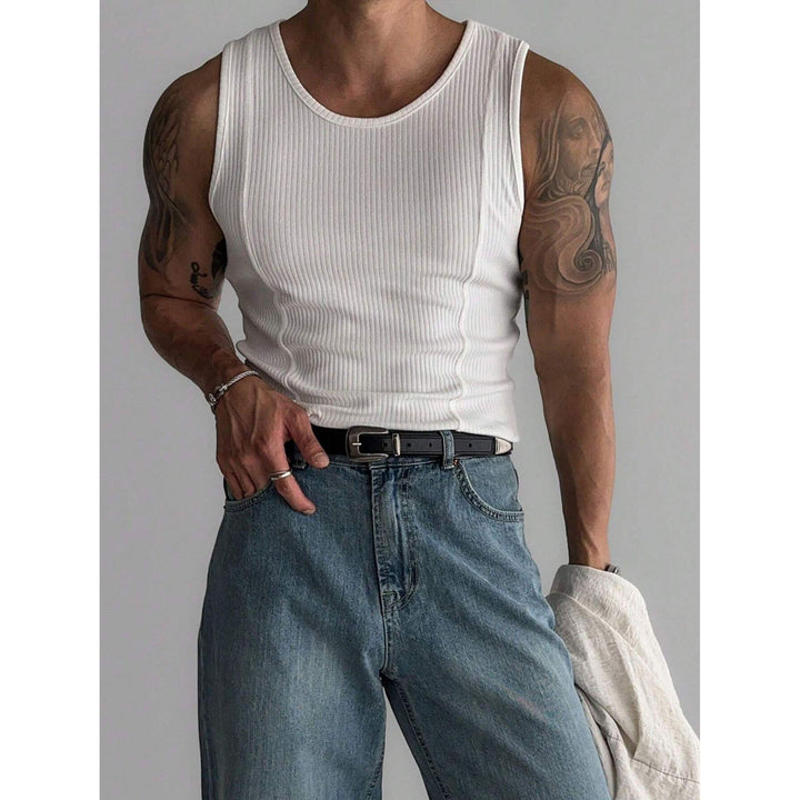 Men Raw Edge Slim Fit T-shirt