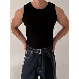 Men Raw Edge Slim Fit T-shirt