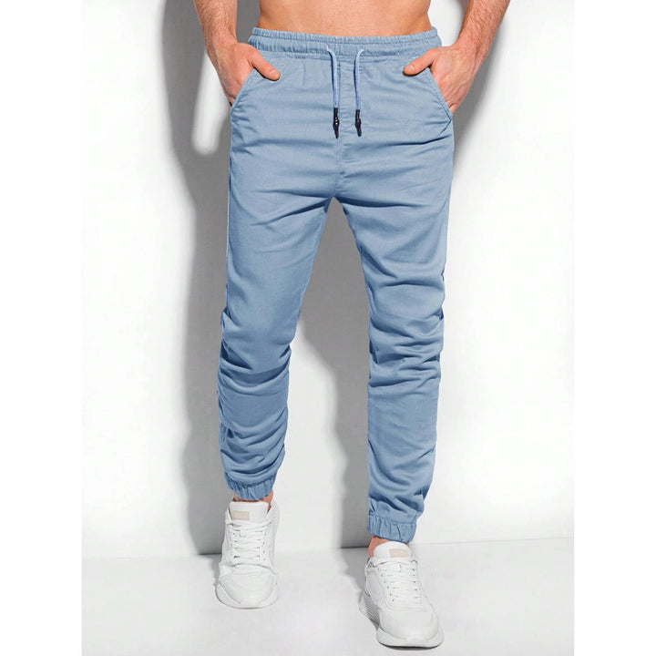 Men Solid Mid-Rise Chinos Trousers