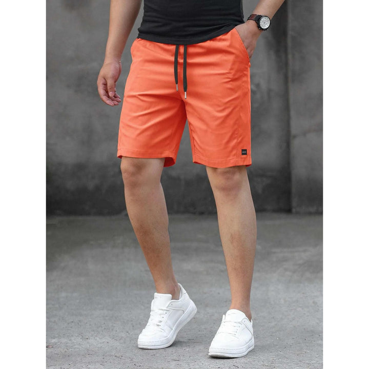 Men Skinny Fit Low-Rise Knee Length Outdoor Shorts