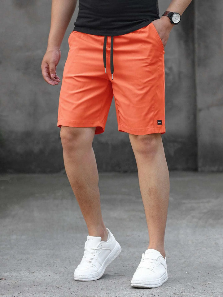 Men Skinny Fit Low-Rise Knee Length Outdoor Shorts