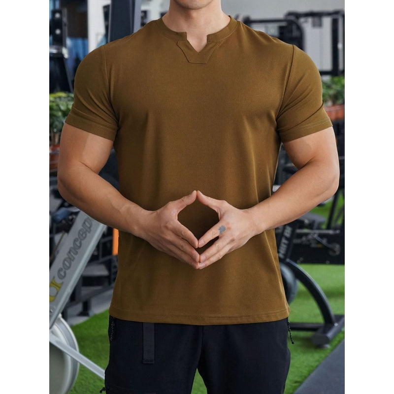 Men Solid Round Neck T-shirt