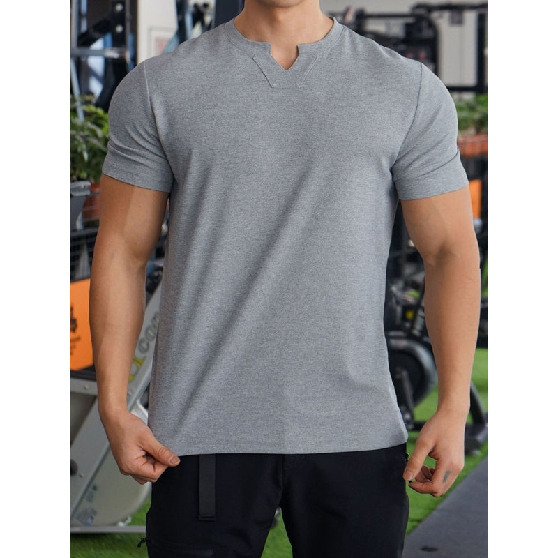 Men Solid Round Neck T-shirt